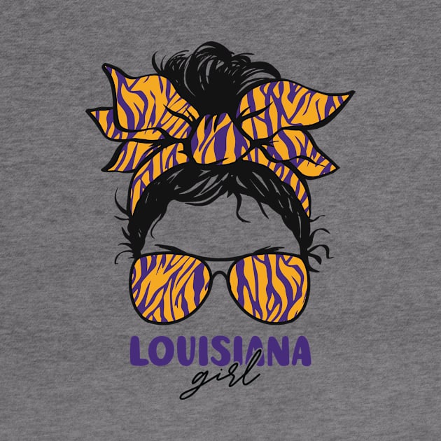 Proud Louisiana Girl Letting My Roots Show // Messy Hair Don't Care Louisiana Tiger Stripes by Now Boarding